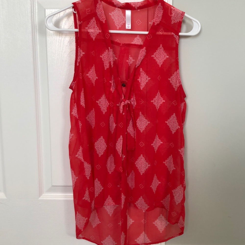 Red tank top
